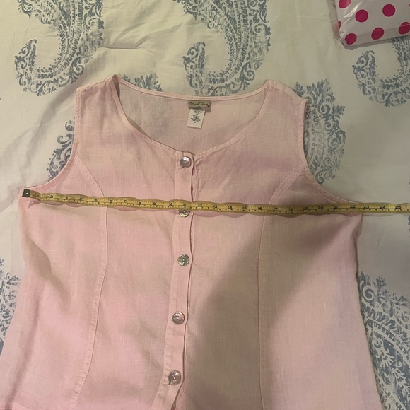 Match Point Pink Linen Top - Picture 7 of 7